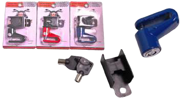 Candado freno disco pequeño-RP-16 Azul - Negro - Rojo