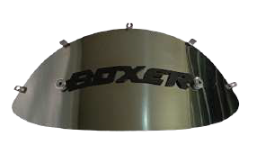 Cachucha Boxer cromo 3D negro