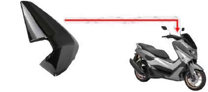 Pieza de cubre manilar NMAX 155/2018