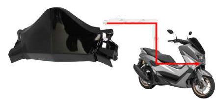 Covertor inferior farola NMAX 155/2018